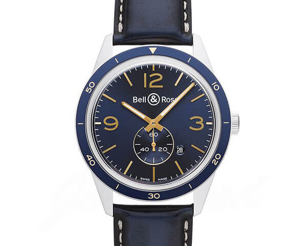 ベル＆ロスコピー BELL&ROSS ヴィンテージ BR123 アエロナバル BRV123-BLU-ST/SCA 時計